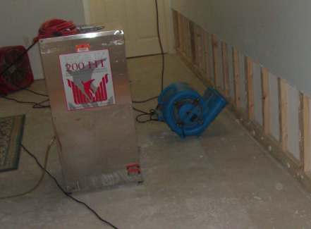 water damage cleanup photo