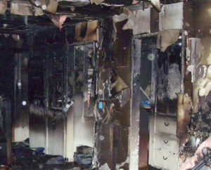 major fire and soot damages