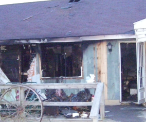 exterior fire damages photo