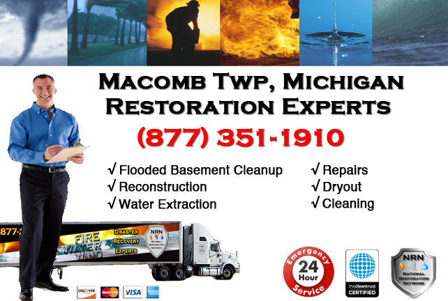 Macomb Township Flooded Basement Cleanup